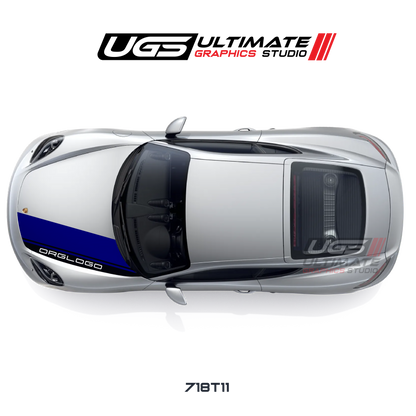 Racing 2 Color Hood Graphic for Porsche Models