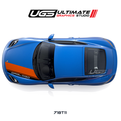 Racing 2 Color Hood Graphic for Porsche Models