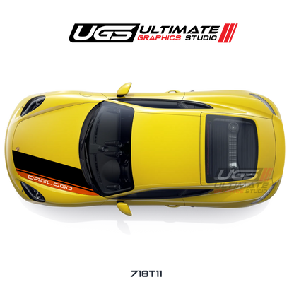 Racing 2 Color Hood Graphic for Porsche Models