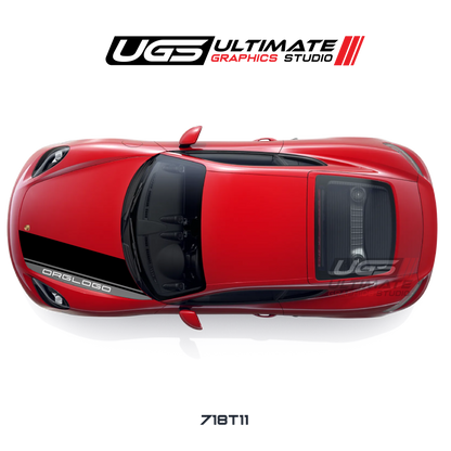 Racing 2 Color Hood Graphic for Porsche Models