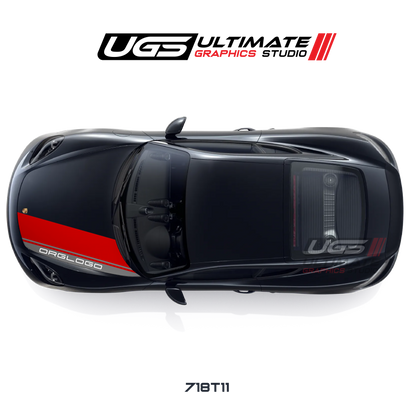 Racing 2 Color Hood Graphic for Porsche Models