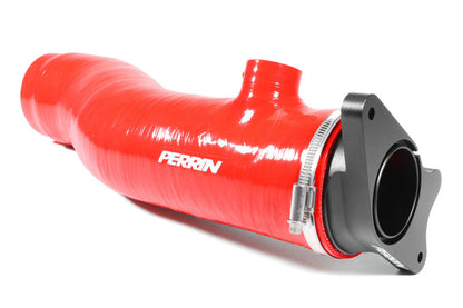 Perrin [22-24 WRX] Red/Black 3in Turbo Inlet Hose w/ Nozzle - Longer Version | PSP-INT-425