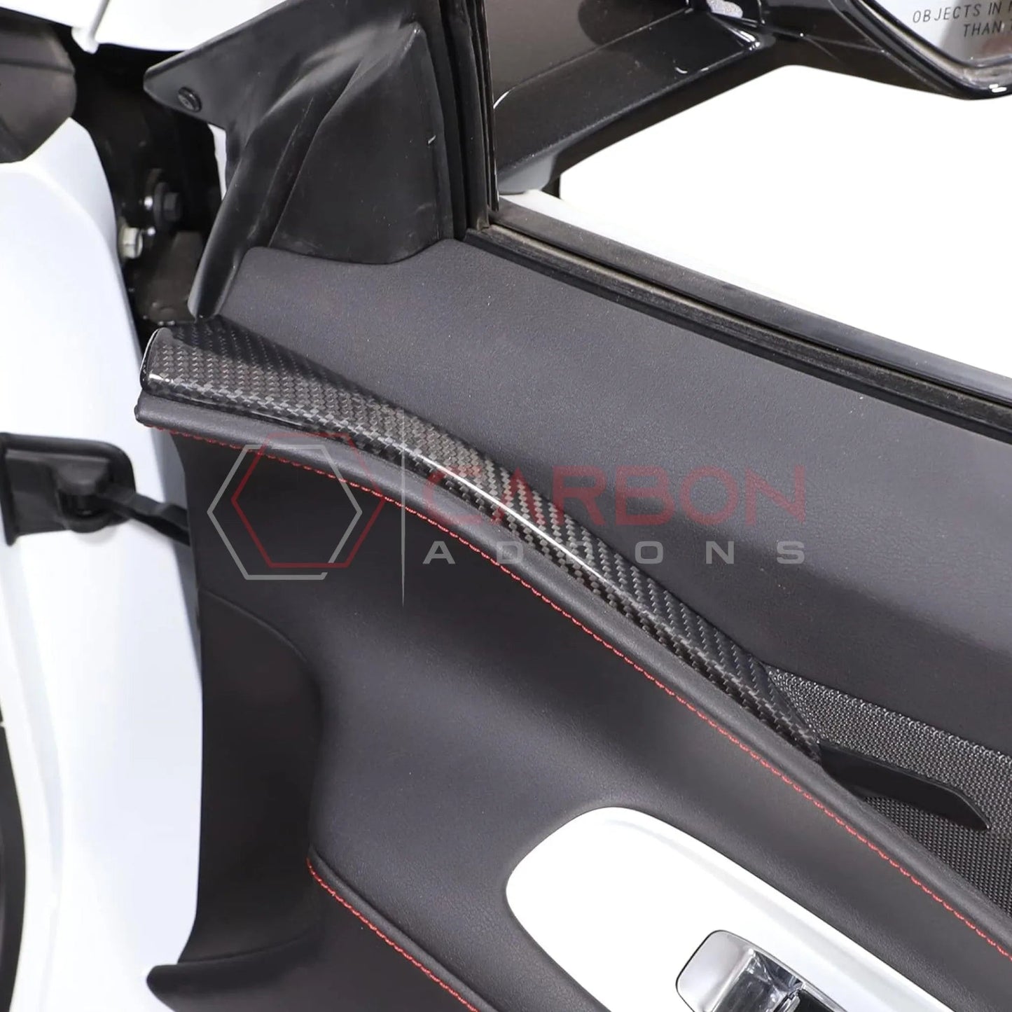 C8 Corvette Real Carbon Fiber Door Panel Upper Trim Covers(2020-2025)