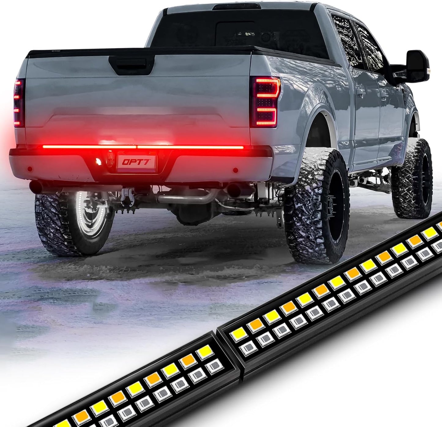 Redline Double Row LED Tailgate Light Bar with Reverse Light, Brake Light, Turn Signals and Hazard Light