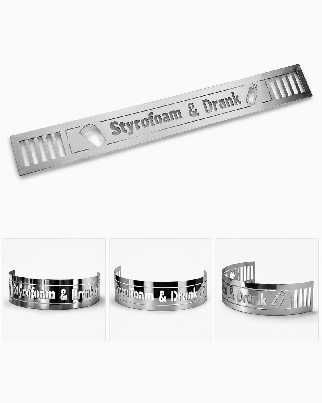 Granatelli Blingz Beauty Bandz 14-Inch x 3-Inch Polished Aluminum Air Cleaner Grill – Custom Design – 750000C