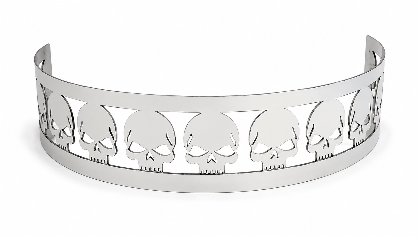 Granatelli Blingz Beauty Bandz 14-Inch x 3-Inch Air Cleaner Grill – Skullz – 750001