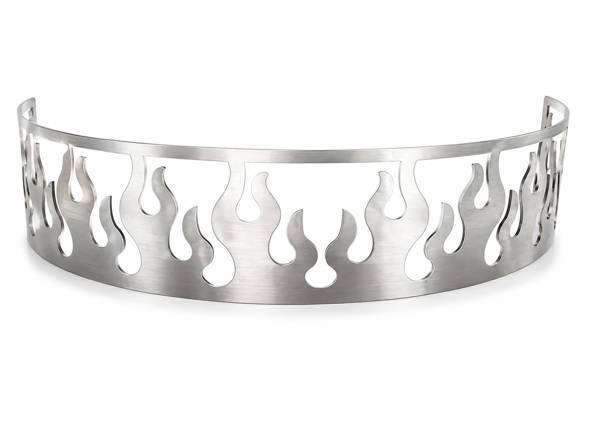 Granatelli Blingz Beauty Bandz 14-Inch x 3-Inch Air Cleaner Grill – Flames – 750005