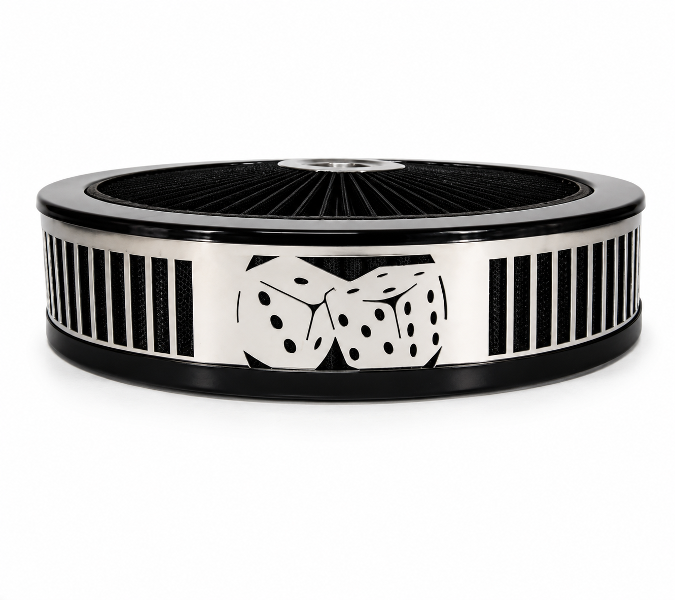 Granatelli Blingz Beauty Bandz Black Air Filter Assembly – Craps Graphic – 750013