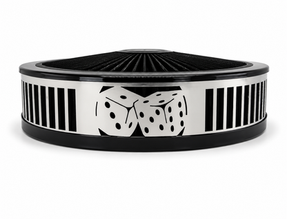 Granatelli Blingz Beauty Bandz Black Air Filter Assembly – Craps Graphic – 750013
