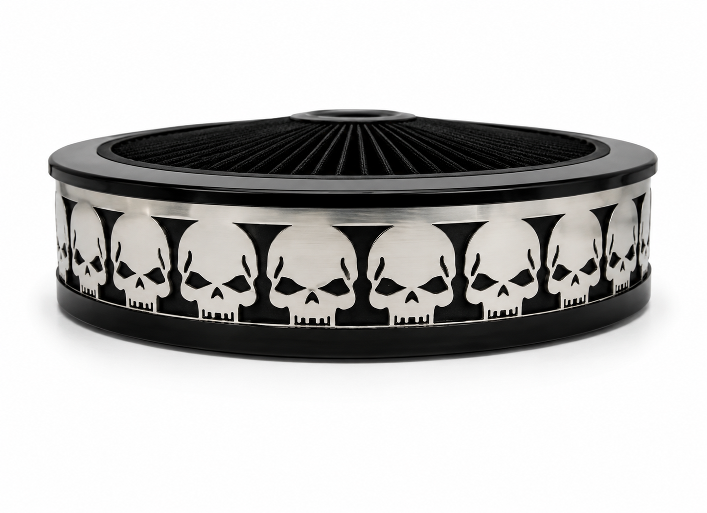 Granatelli Blingz Beauty Bandz Black Air Filter Assembly – Skullz Graphic – 750014