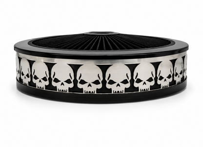 Granatelli Blingz Beauty Bandz Black Air Filter Assembly – Skullz Graphic – 750014