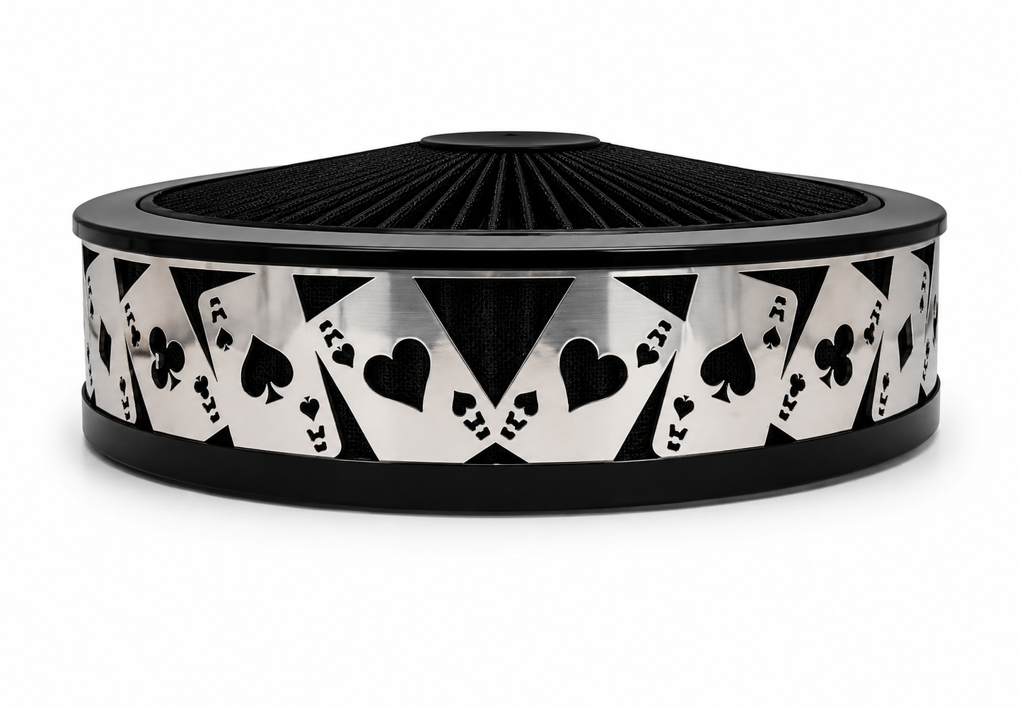 Granatelli Blingz Beauty Bandz Black Air Filter Assembly – Aces Wild Graphic – 750015