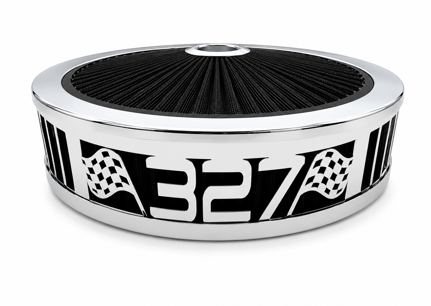 Granatelli Blingz Beauty Bandz Black & Chrome Air Filter Assembly – 327 Graphic – 750033