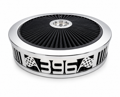 Granatelli Blingz Beauty Bandz Black & Chrome Air Filter Assembly – 396 Graphic – 750035