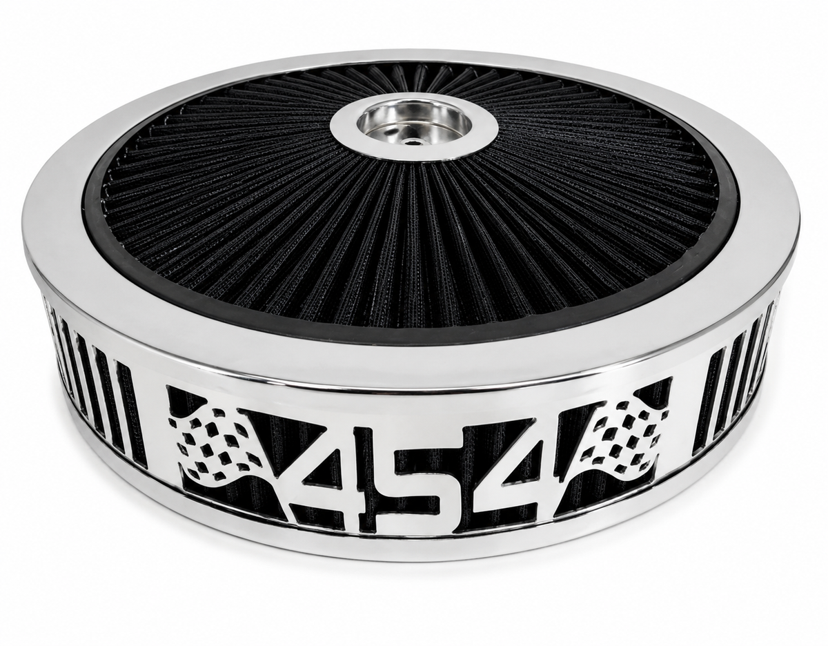 Granatelli Blingz Beauty Bandz Black & Chrome Air Filter Assembly – 454 Graphic – 750037