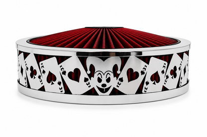 Granatelli Blingz Beauty Bandz Red & Chrome Air Filter Assembly – Jokers Wild Graphic – 750042
