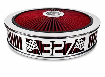 Granatelli Blingz Beauty Bandz Red & Chrome Air Filter Assembly – 327 Graphic – 750046