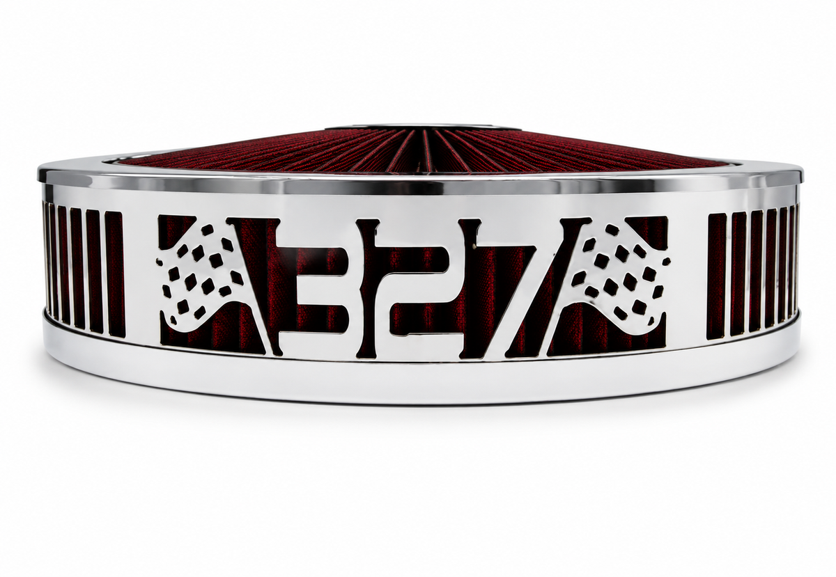 Granatelli Blingz Beauty Bandz Red & Chrome Air Filter Assembly – 327 Graphic – 750046