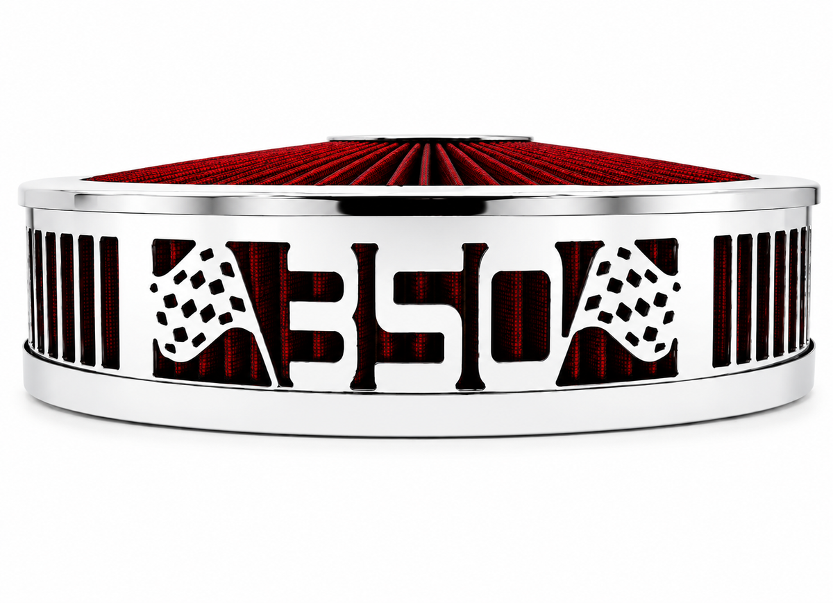 Granatelli Blingz Beauty Bandz Red & Chrome Air Filter Assembly – 350 Graphic – 750047