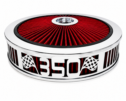 Granatelli Blingz Beauty Bandz Red & Chrome Air Filter Assembly – 350 Graphic – 750047