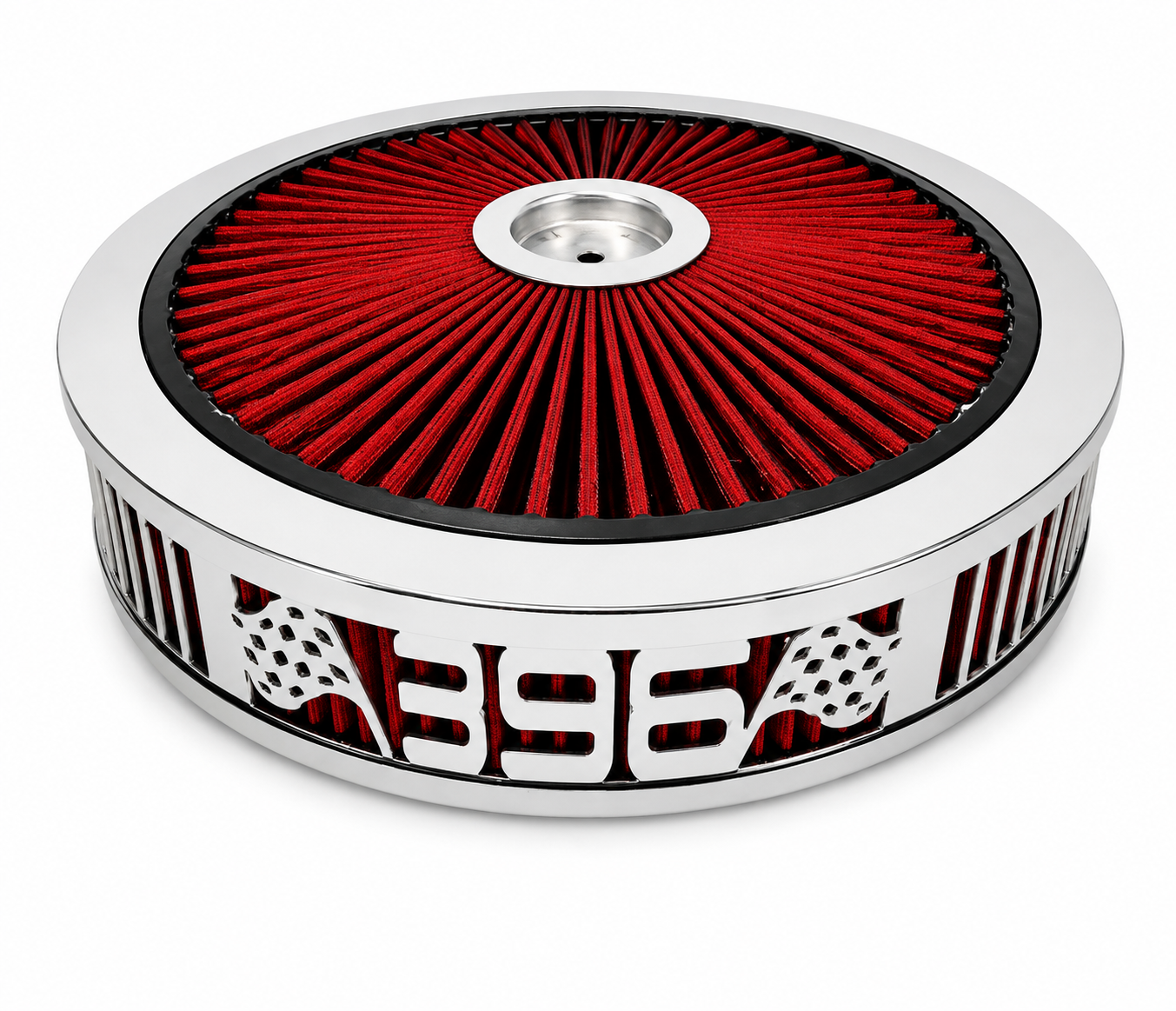 Granatelli Blingz Beauty Bandz Red & Chrome Air Filter Assembly – 396 Graphic – 750048