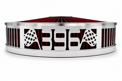 Granatelli Blingz Beauty Bandz Red & Chrome Air Filter Assembly – 396 Graphic – 750048