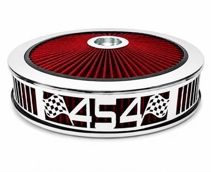 Granatelli Blingz Beauty Bandz Red & Chrome Air Filter Assembly – 454 Graphic – 750050