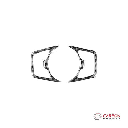Real Carbon Fiber Headlight Switch Trim Overlay for Mustang 2015-2023