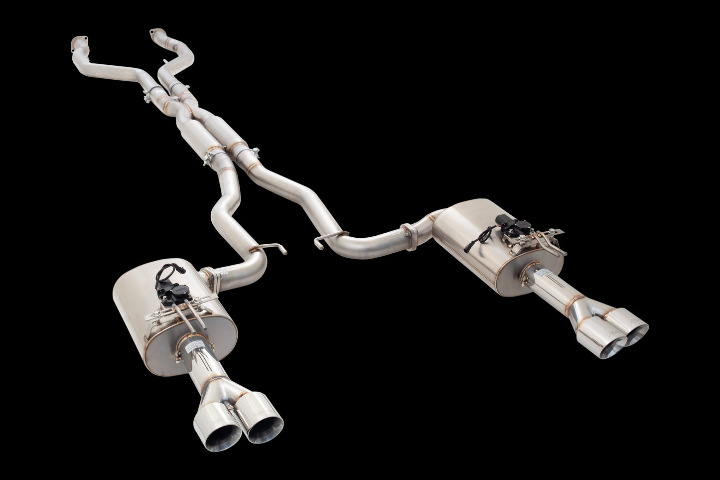 XFORCE Holden Commodore SS SS-V Stainless Steel Twin 3" System With Hot-Dog Centre Muffler & Varex Rear Mufflers ESVF73UTEVKCS