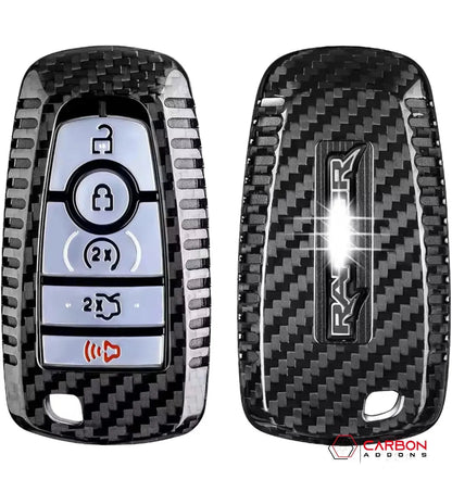 Real Carbon Fiber Key Fob Cover for 2017-2024 Ford F-150 Raptor