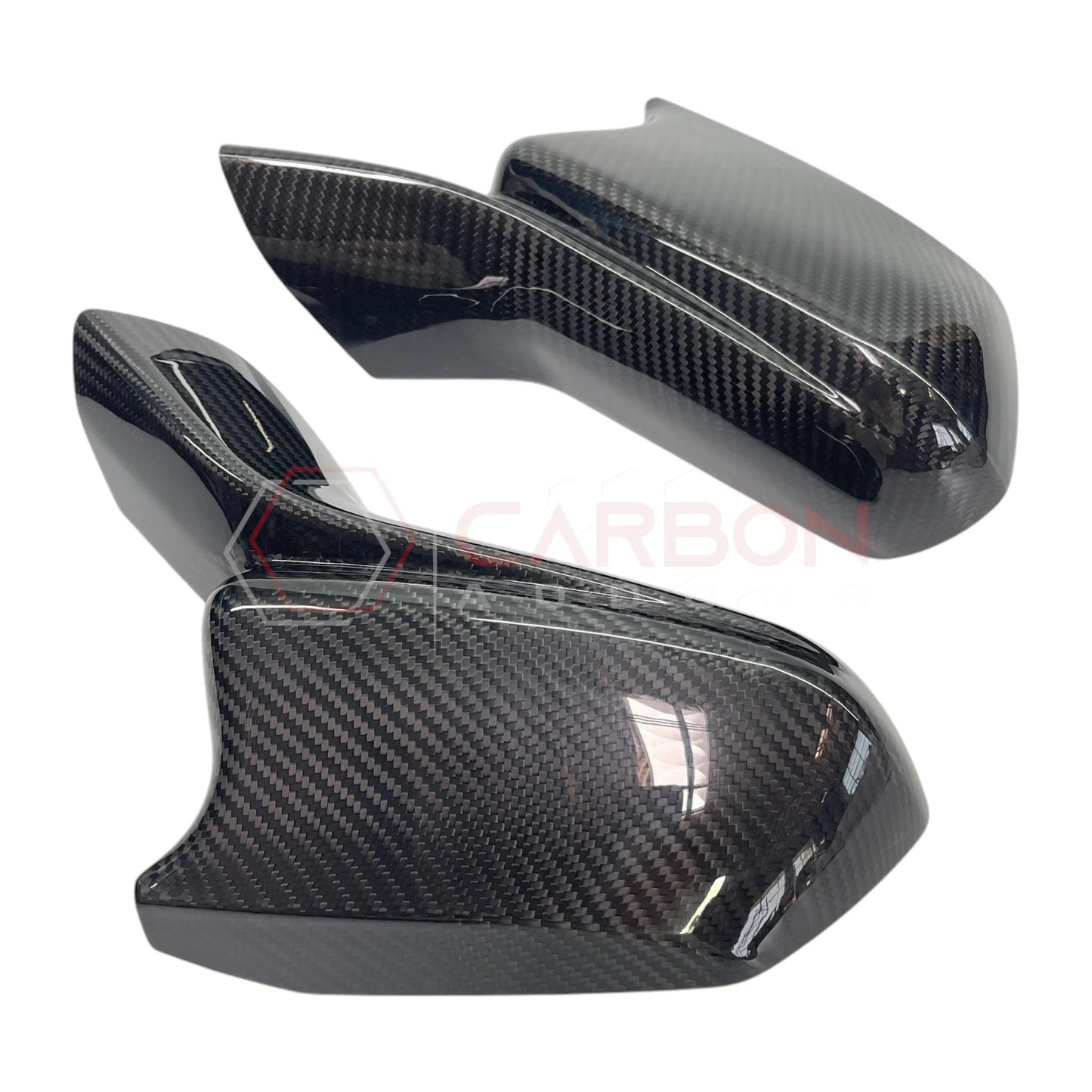 2016-2024 Camaro Real Carbon Fiber M Style Mirror Covers - With Winglet