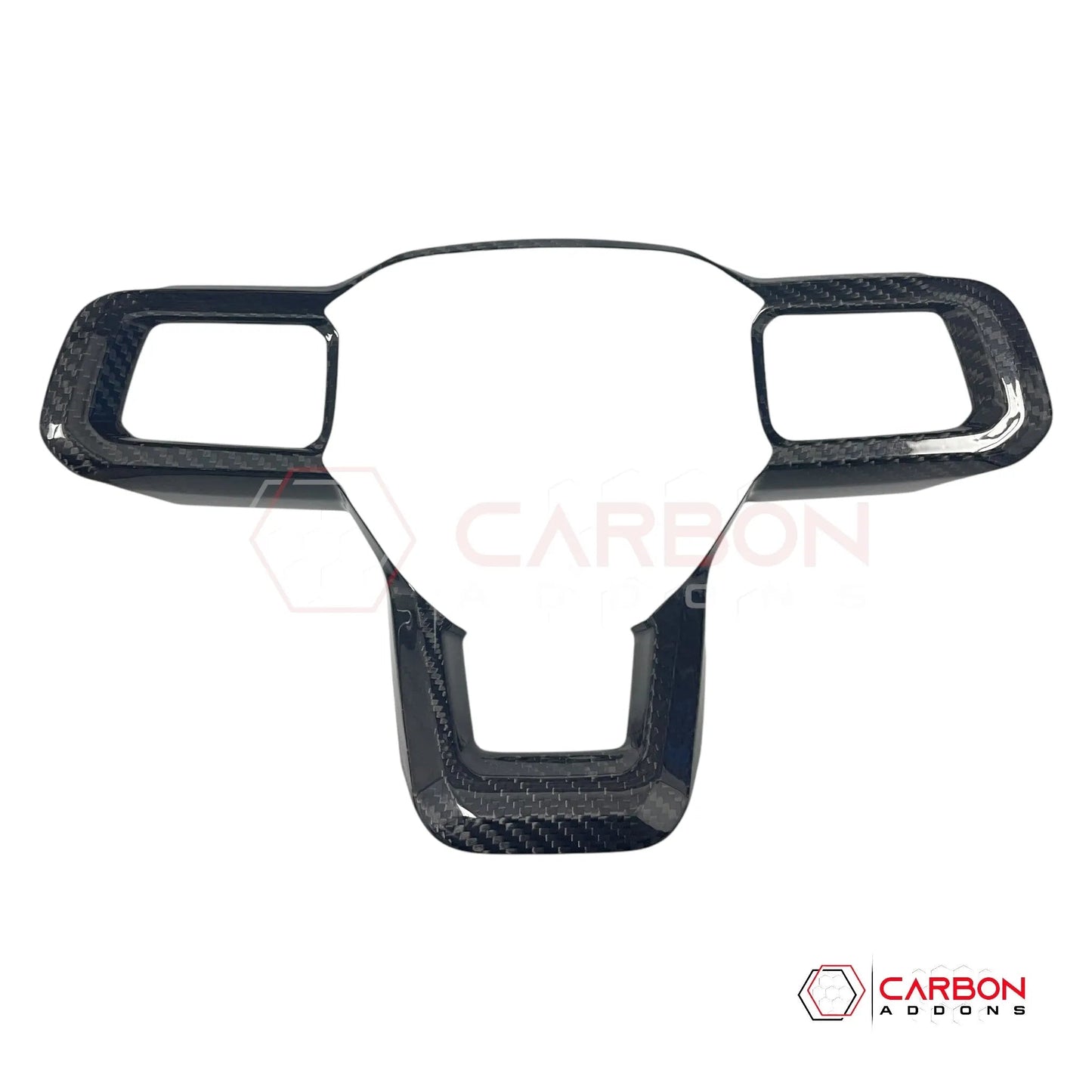 Real Carbon Fiber Steering Wheel Trim Covers for 2024+ Ford Mustang