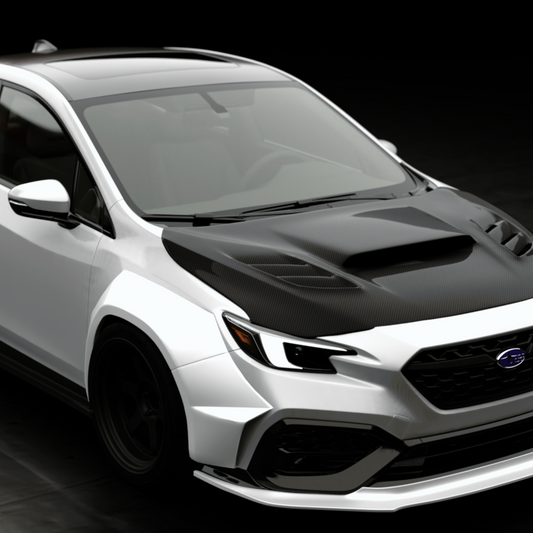 JDMuscle [22-25 WRX] Carbon Fiber Hood V1