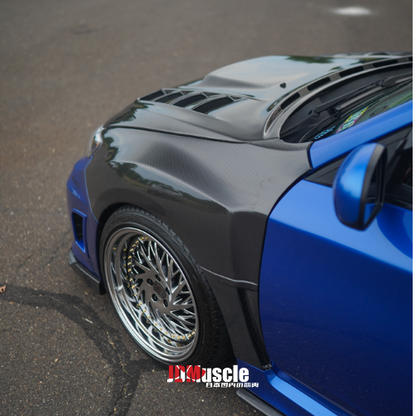 JDMuscle [08-14 STI / 11-14 WRX GRB/GVB] Tanso Carbon Fiber/FRP OE Style Fenders