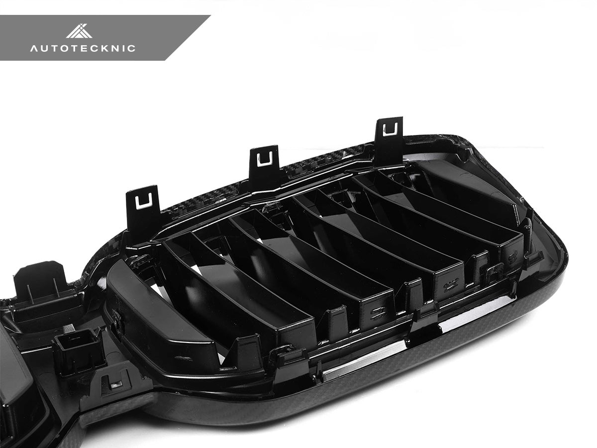 AutoTecknic Dry Carbon Fiber Dual-Slats Front Grille Set - G01 X3 LCI | G02 X4 LCI