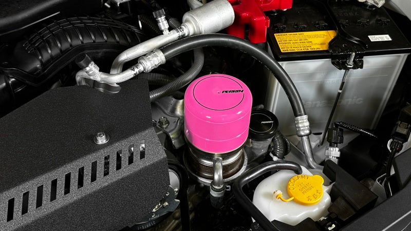 Perrin [15-25 WRX, 13-25 BRZ, 22-25 GR86] Oil Filter Cover Hyper Pink | PSP-ENG-716HP
