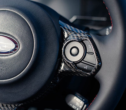 OLM LE Dry Carbon Fiber Steering Wheel Covers - 2017-2024 Subaru BRZ / Toyota GR86
