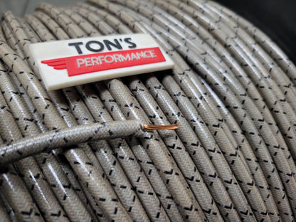 7mm Copper Core Cloth Braided Spark Plug Wire [Sold By The Foot]