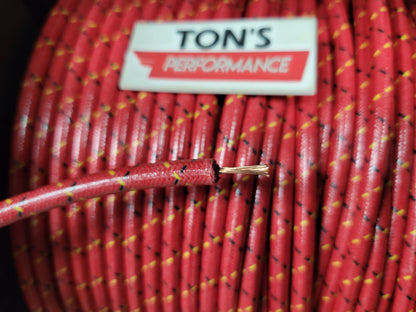 7mm Copper Core Cloth Braided Spark Plug Wire [Sold By The Foot]