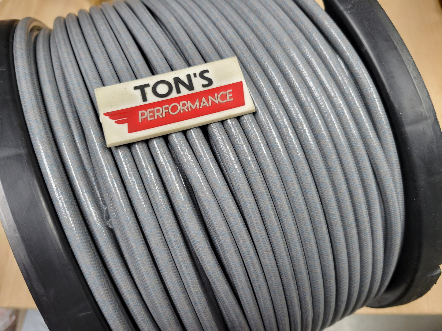 8mm Suppression Core Cloth Braided Spark Plug Wire [Sold By The Foot]