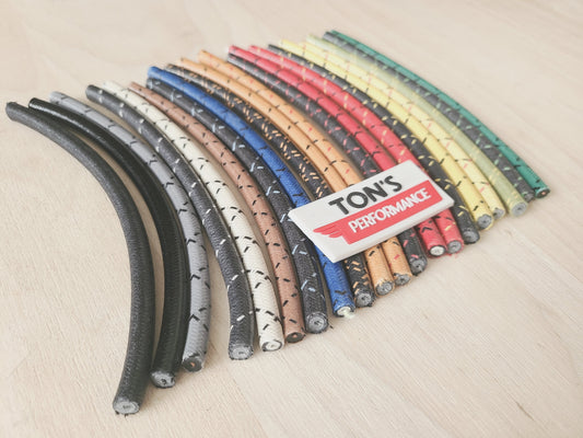 8mm Suppression Core Cloth Braided Spark Plug Wire [Sold By The Foot]