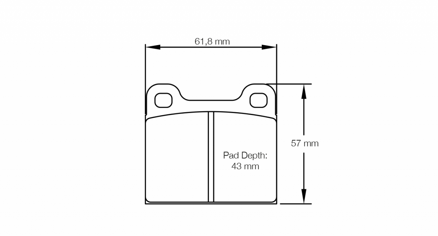 PAGID Racing Pagid Racing 4304 RS44 Compound Brake Pads 4304-RS44