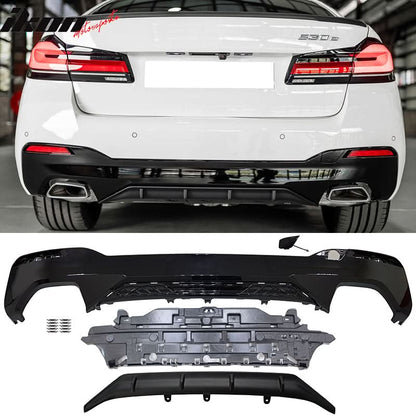 Fits 2021-2023 G30 G31 MP Type 1 Rear Diffuser+Front Bumper Lip+Side S