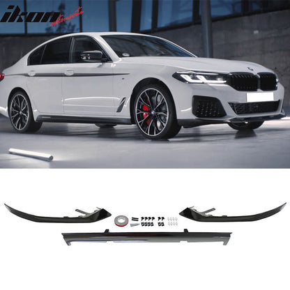 Fit 2021-2023 BMW G30 G31 M550i Rear Diffuser+Front Bumper Lip+Side Sk