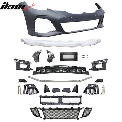 2019-2022 BMW G20 Black M340 Front Rear Bumpers M-Tech Side Skirts