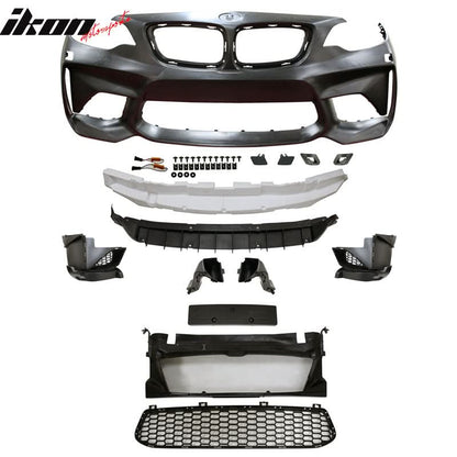 2014-2021 BMW F22 F23 Front + Rear Bumper Cover Diffuser Twin Outlet