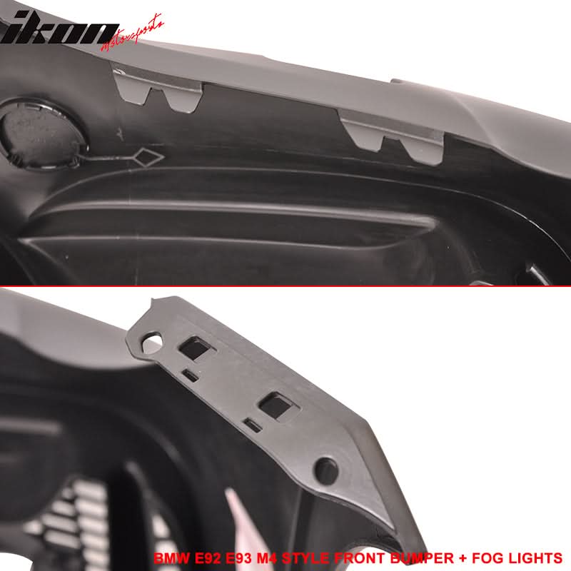 Fits 11-13 E92 E93 2Dr LCI M4 Conversion Front+Rear Bumper Kit PP