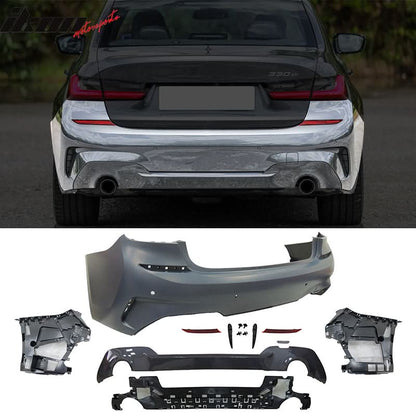 2019-2022 BMW 3 Series G20 M-Tech Black Front Rear Bumper Side Skirts