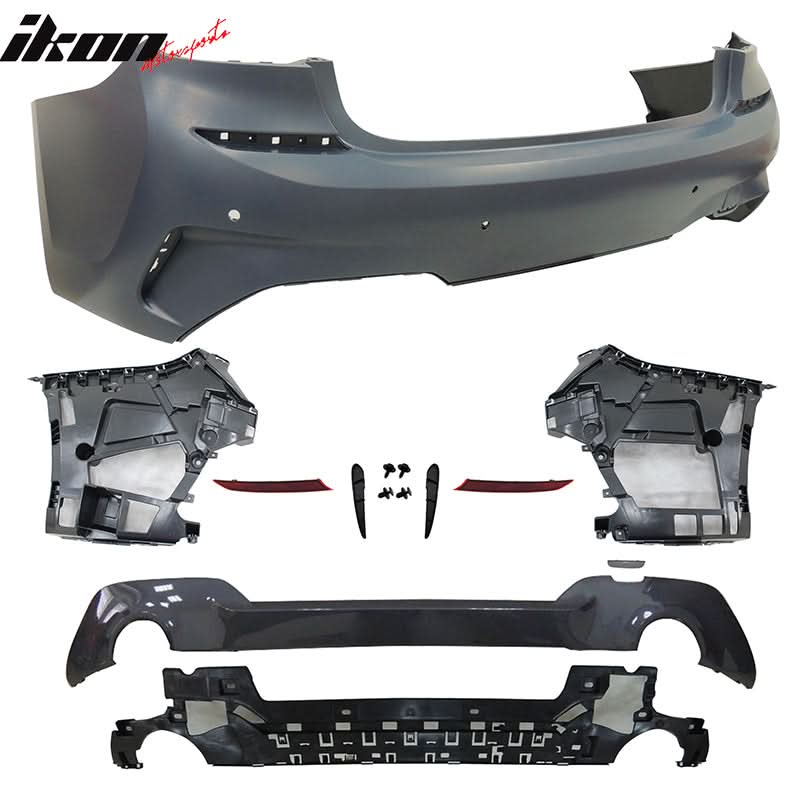 2019-2022 BMW 3 Series G20 M-Tech Black Front Rear Bumper Side Skirts