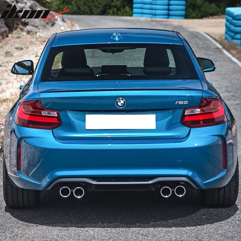 2014-2021 BMW F22 2 Series M2 Style Unpainted Black Rear Bumper Cover